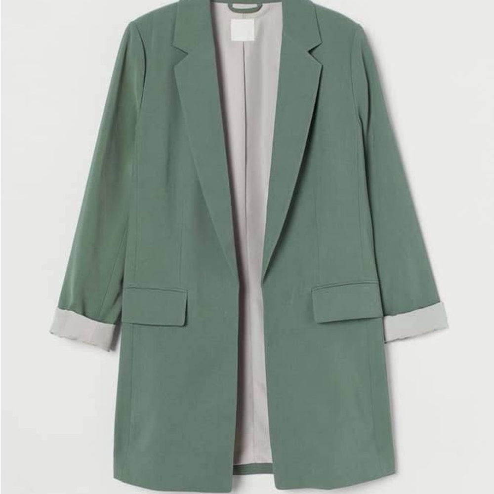 Oversized Women's Green Blazer Coat